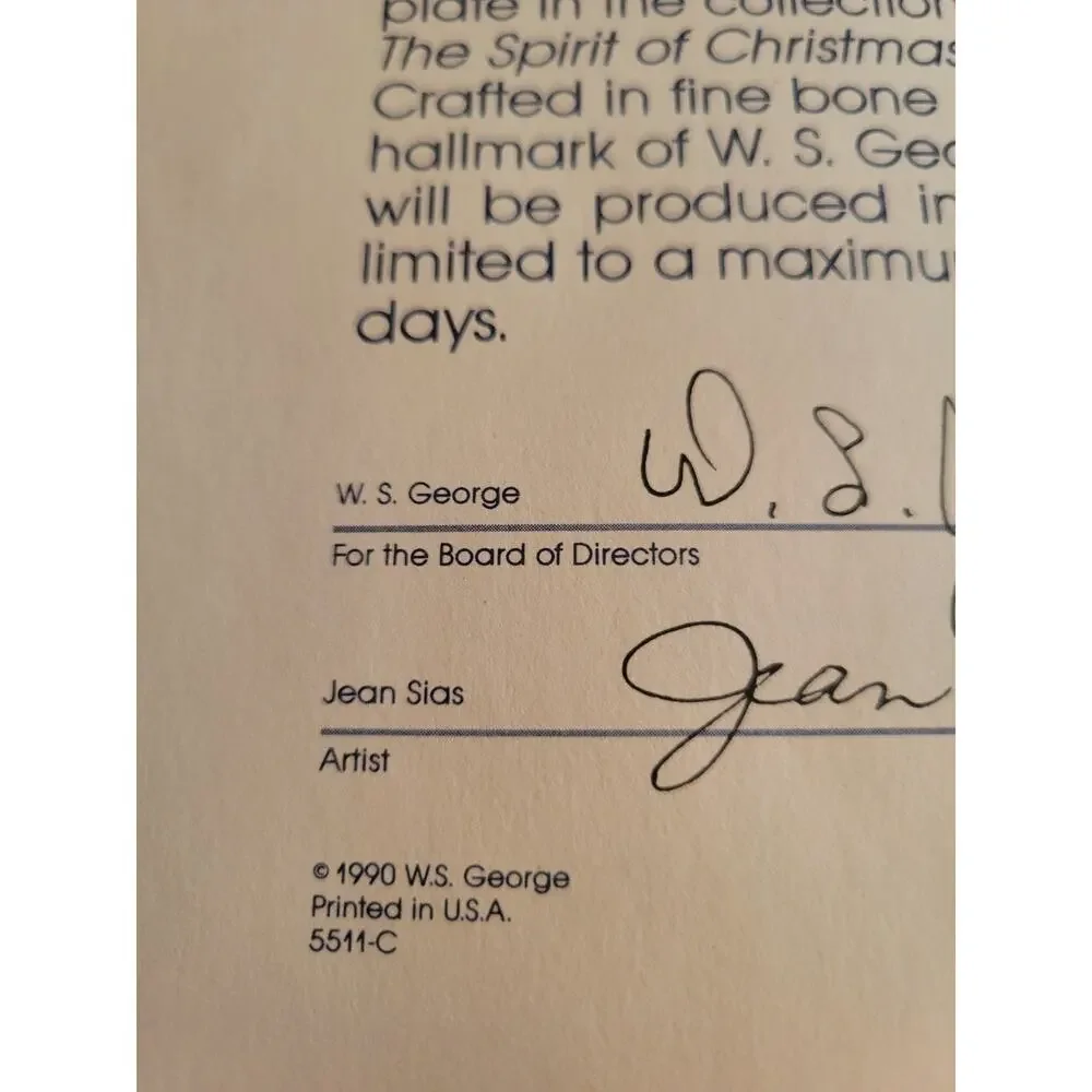 W.S. George vtg 1990